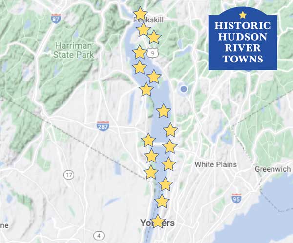 Historic Hudson River Towns map