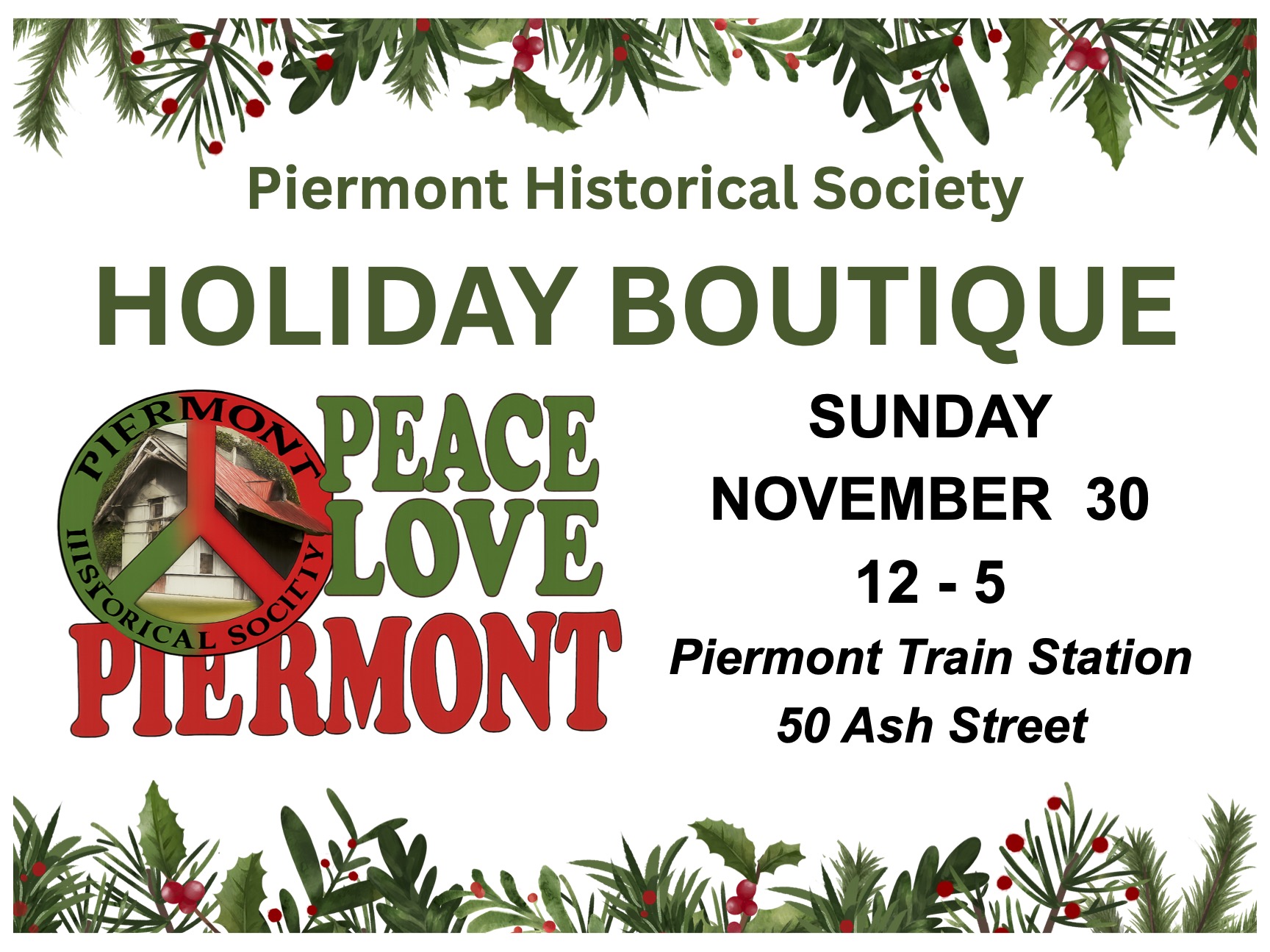 Piermont Historical Society Holiday Boutique